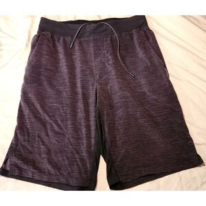 Lululemon Mens Size M Athletic Shorts Dark Gray and Black Gym Training Running